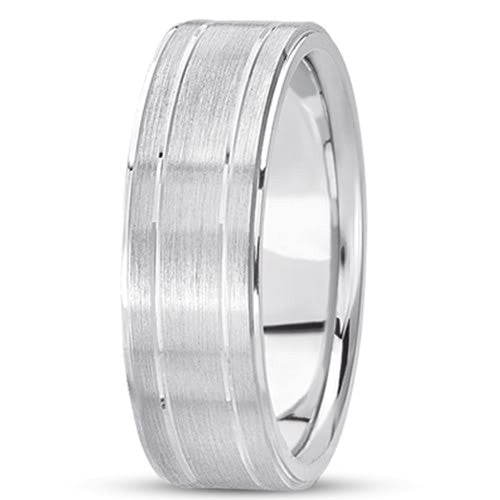 14K Gold Mens Fancy Wedding Band (7mm) fine designer jewelry for men and women