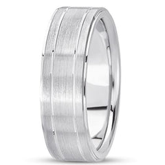 14K Gold Mens Fancy Wedding Band (7mm) fine designer jewelry for men and women
