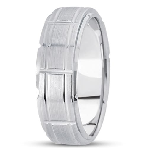 Alianza de boda elegante para hombre de oro de 14 quilates (7,5 mm), joyería fina de diseño para hombres y mujeres