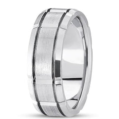 14K Gold Mens Fancy Wedding Band (8.5mm) fine designer jewelry for men and women