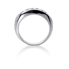 Princess Cut Diamond Mens Ring in 14k white gold (0.85cttw, G-H Color, SI1 Clarity) - JewelryAffairs
 - 2