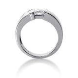 Round Brilliant Diamond Mens Ring in 14k white gold (0.25cttw, F-G Color, SI2 Clarity) - JewelryAffairs
 - 2