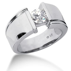 Rund Brilliant Diamond Herrring i 14k vitguld (0,25cttw, FG Color, SI2 Clarity) fina designersmycken för män och kvinnor