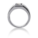 Round Brilliant Diamond Mens Ring in 14k white gold (0.25cttw, F-G Color, SI2 Clarity) - JewelryAffairs
 - 2