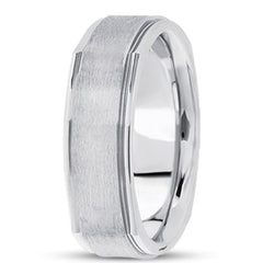 14K Gold Mens Square Fancy Wedding Band (7mm) fine designer jewelry for men and women