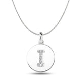 "I" Diamond Initial  14K White Gold Disk Pendant (0.08ct) - JewelryAffairs
 - 1