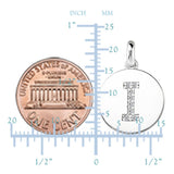 "I" Diamond Initial  14K White Gold Disk Pendant (0.08ct) - JewelryAffairs
 - 3