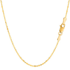 Collier chaîne de perles taillées en diamant en or jaune 14 carats, bijoux de créateur fins de 1,2 mm pour hommes et femmes