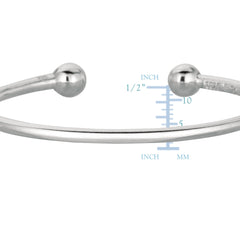 Baby Cuff Bangle In Sterling Silver - 5.5 Inch