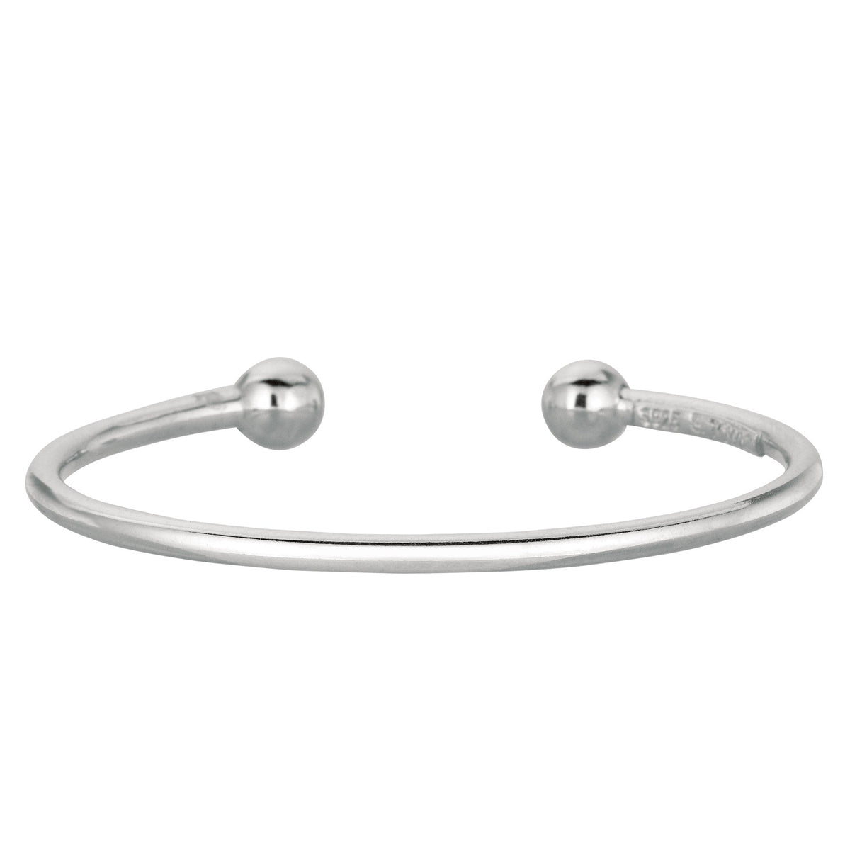 Baby Cuff Bangle In Sterling Silver - 5.5 Inch