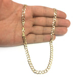 14k Yellow Gold Comfort Curb Chain Necklace, 5.7mm