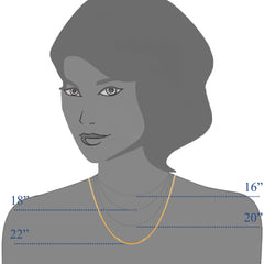 Collana a catena regolabile in oro giallo 14k, 1,15 mm, 22" gioielli di design per uomini e donne