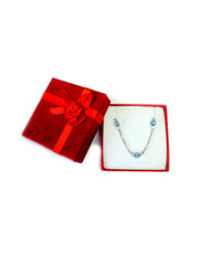 Cavigliera con catena di perline in resina sintetica blu in argento sterling gioielli di alta moda per uomo e donna