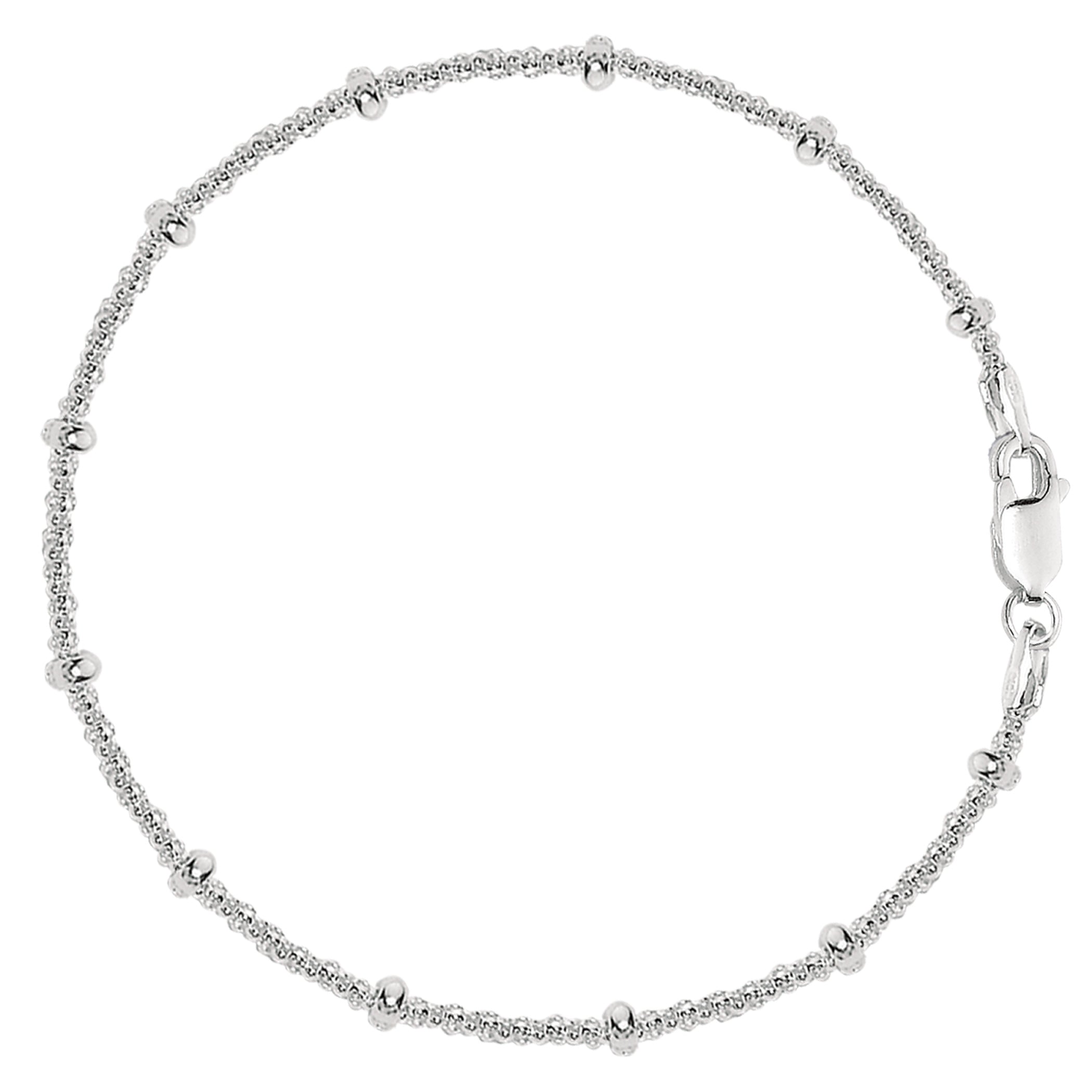 Saturn Style Chain Anklet I Sterling Sølv fine designer smykker til mænd og kvinder
