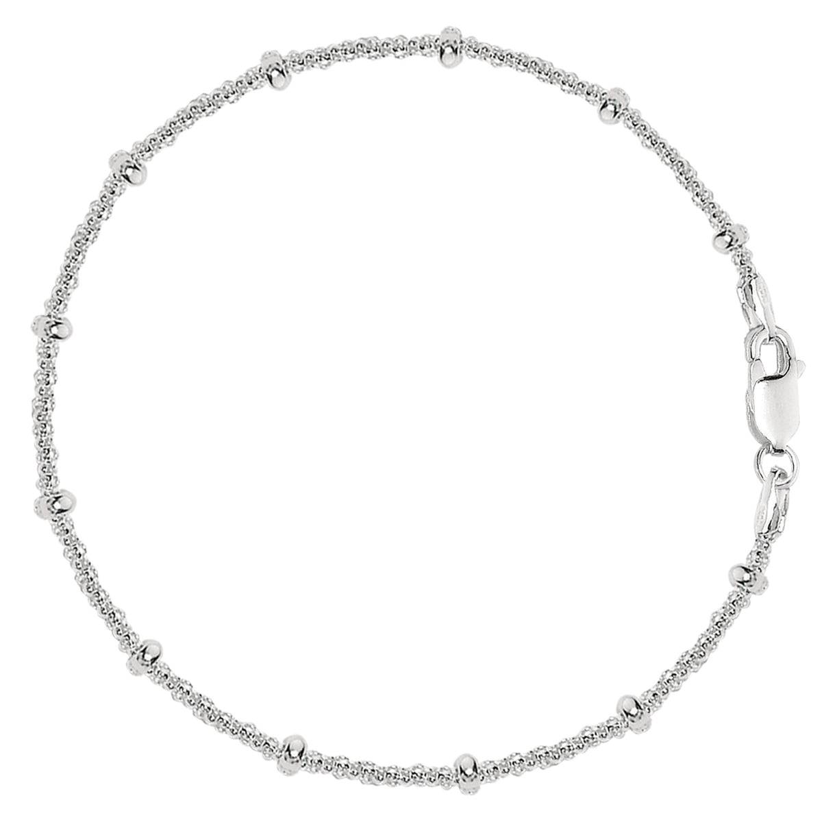 Chaîne de cheville de style Saturn en argent sterling, bijoux de créateurs fins pour hommes et femmes