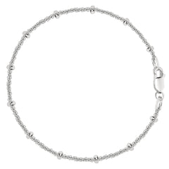 Saturn Style Chain Anklet In Sterling Silver fine designer jewelry for men and women