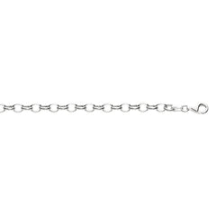 Sterlingsølv Oval Link Chain Damearmbånd, 7,25" fine designersmykker til mænd og kvinder