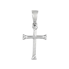 Colgante de cruz de plata de ley, 13 x 20 mm, joyería fina de diseño para hombres y mujeres