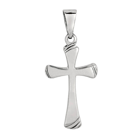 Sterling Silver Cross Pendant, 14 x 24 mm