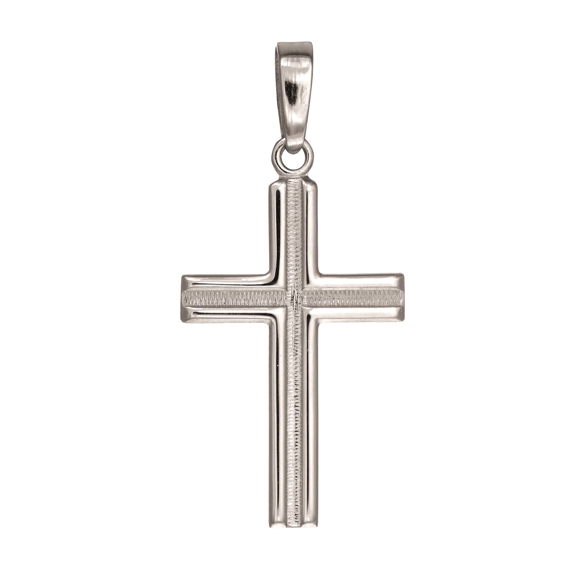 Korshänge i sterling silver, 16 x 35 mm fina designersmycken för män och kvinnor