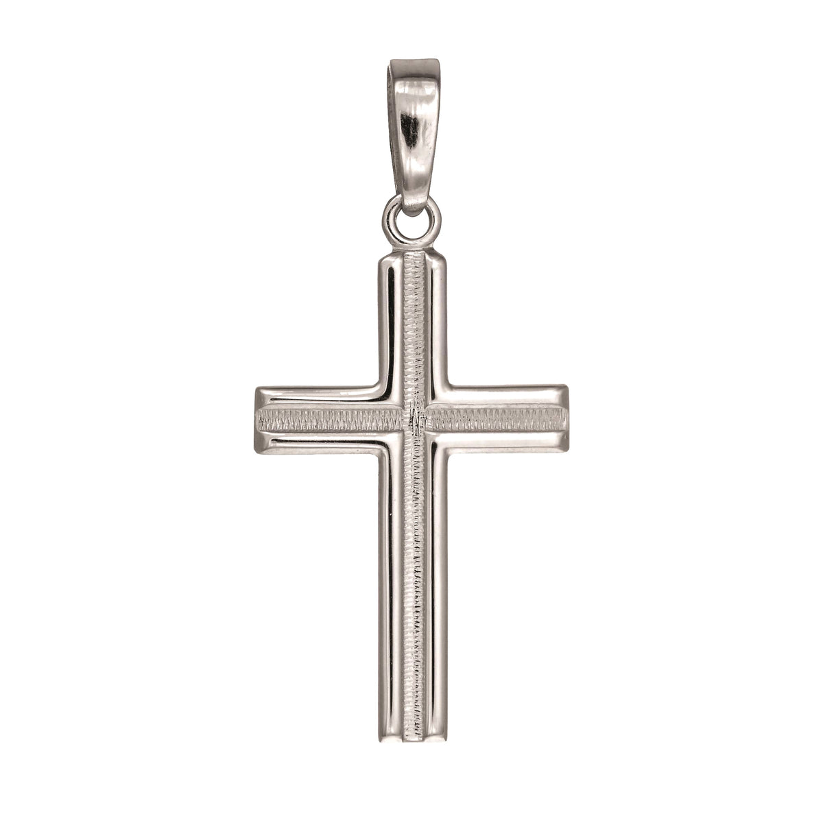 Colgante de cruz de plata de ley, 16 x 35 mm, joyería fina de diseño para hombres y mujeres