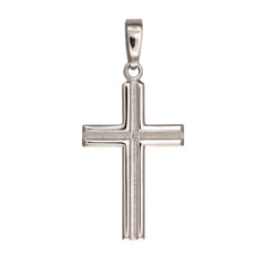 Sterling Silver Cross Pendant, 16 x 35 mm fine designer jewelry for men and women