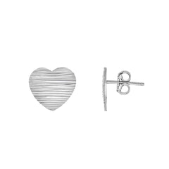 Boucles d'oreilles coeur en argent sterling, bijoux de créateur raffinés pour hommes et femmes