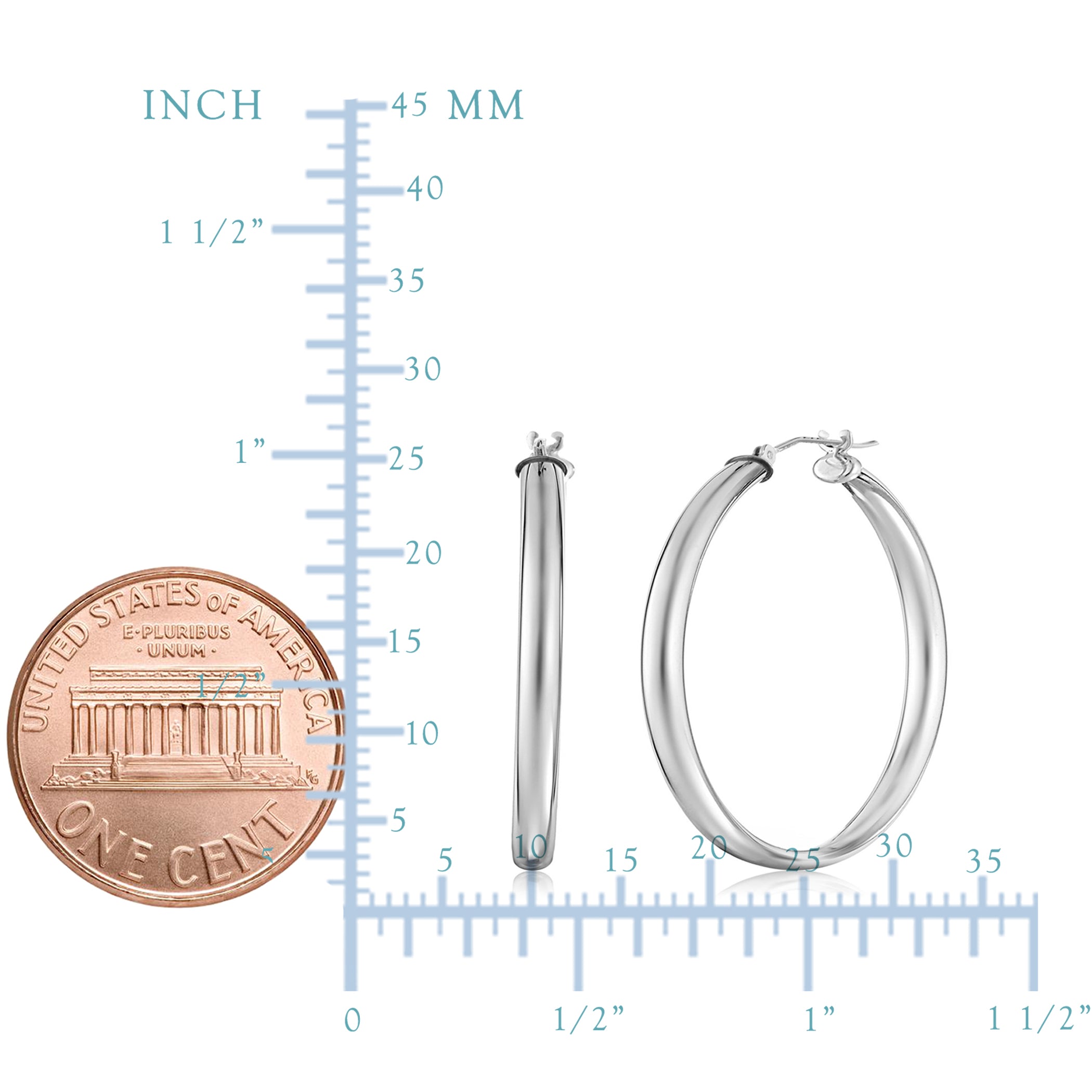 Sterling sølv runde, snuggbare Huggie Hoop øredobber fine designersmykker for menn og kvinner