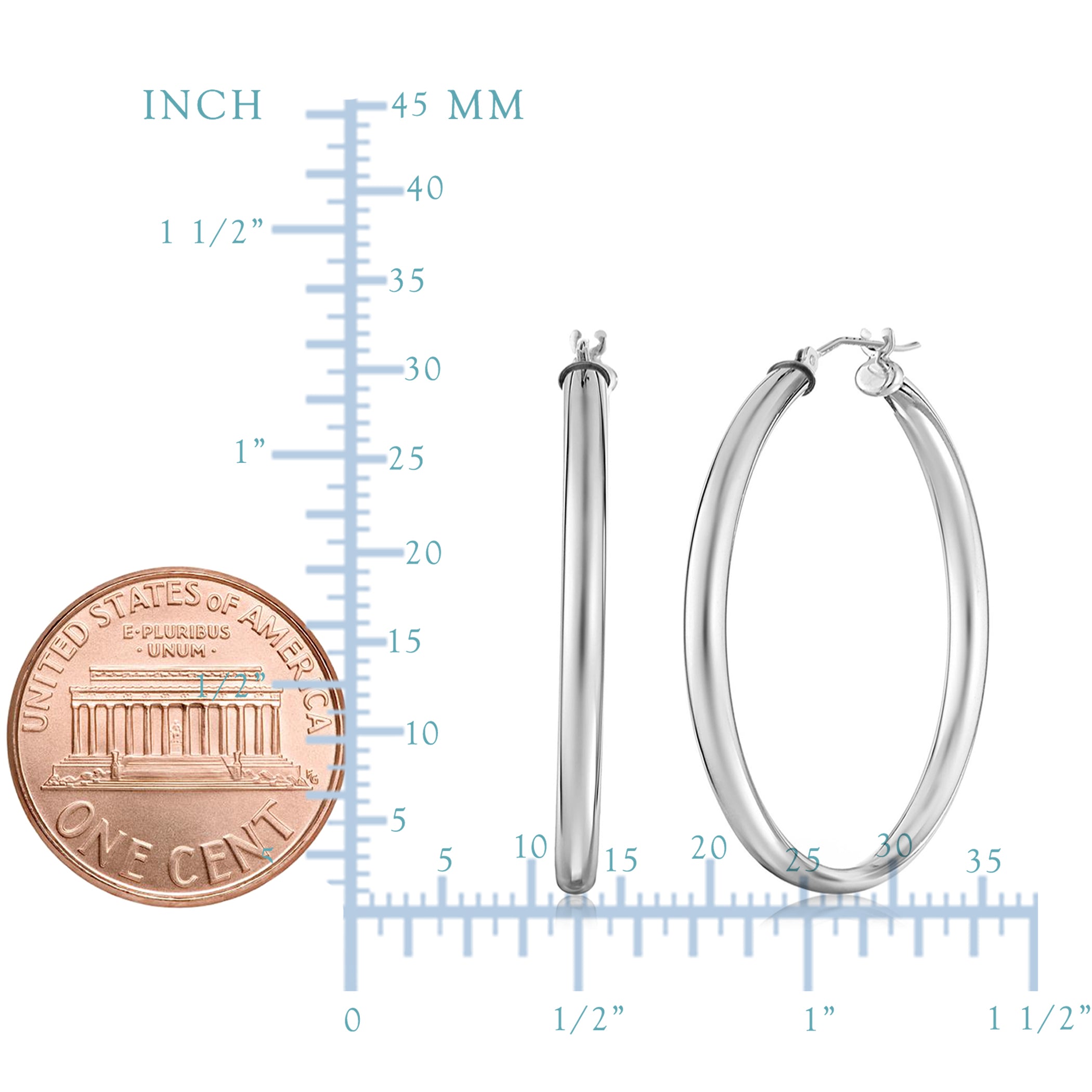 Sterling sølv runde, snuggbare Huggie Hoop øredobber fine designersmykker for menn og kvinner