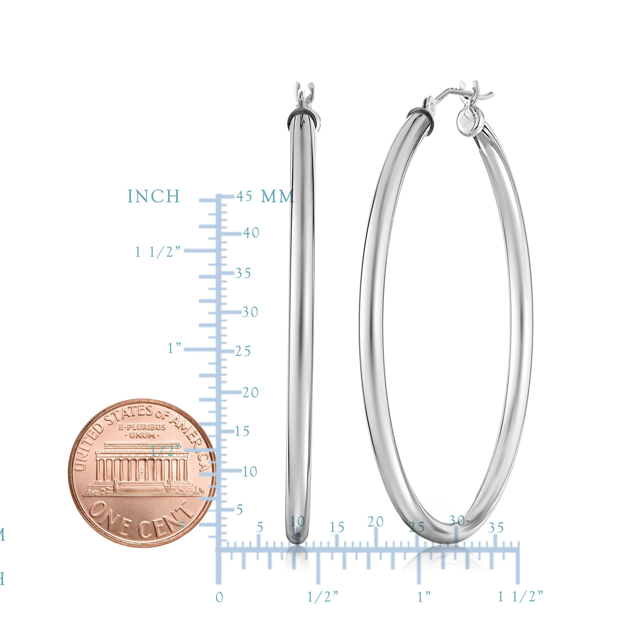 Sterling sølv runde, snuggbare Huggie Hoop øredobber fine designersmykker for menn og kvinner