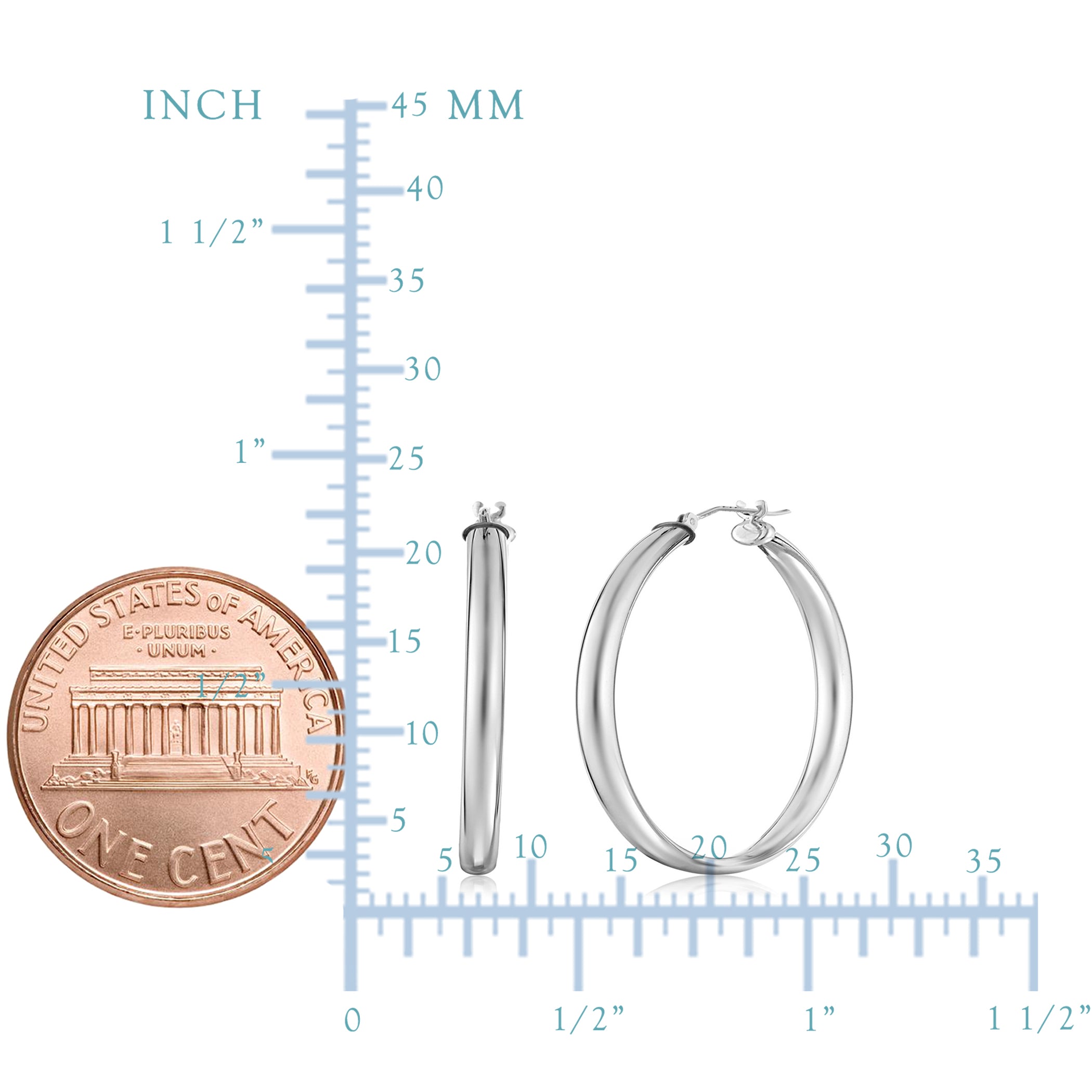 Sterling sølv runde, snuggbare Huggie Hoop øredobber fine designersmykker for menn og kvinner