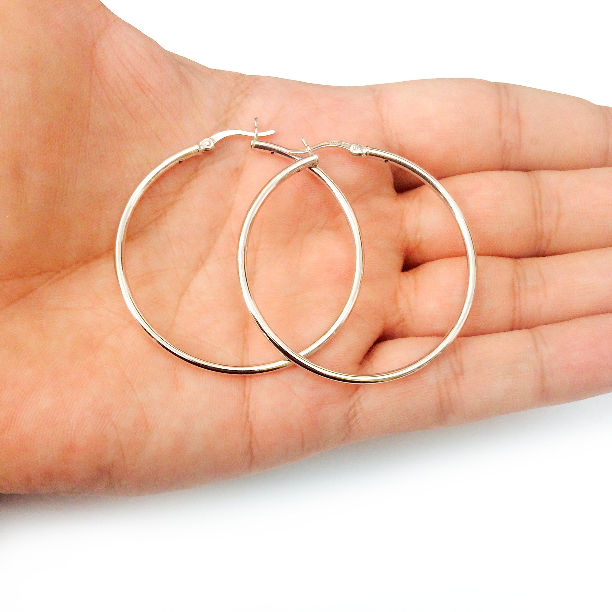 Orecchini Huggie Hoop rotondi e avvolgenti in argento sterling, raffinati gioielli di design per uomini e donne