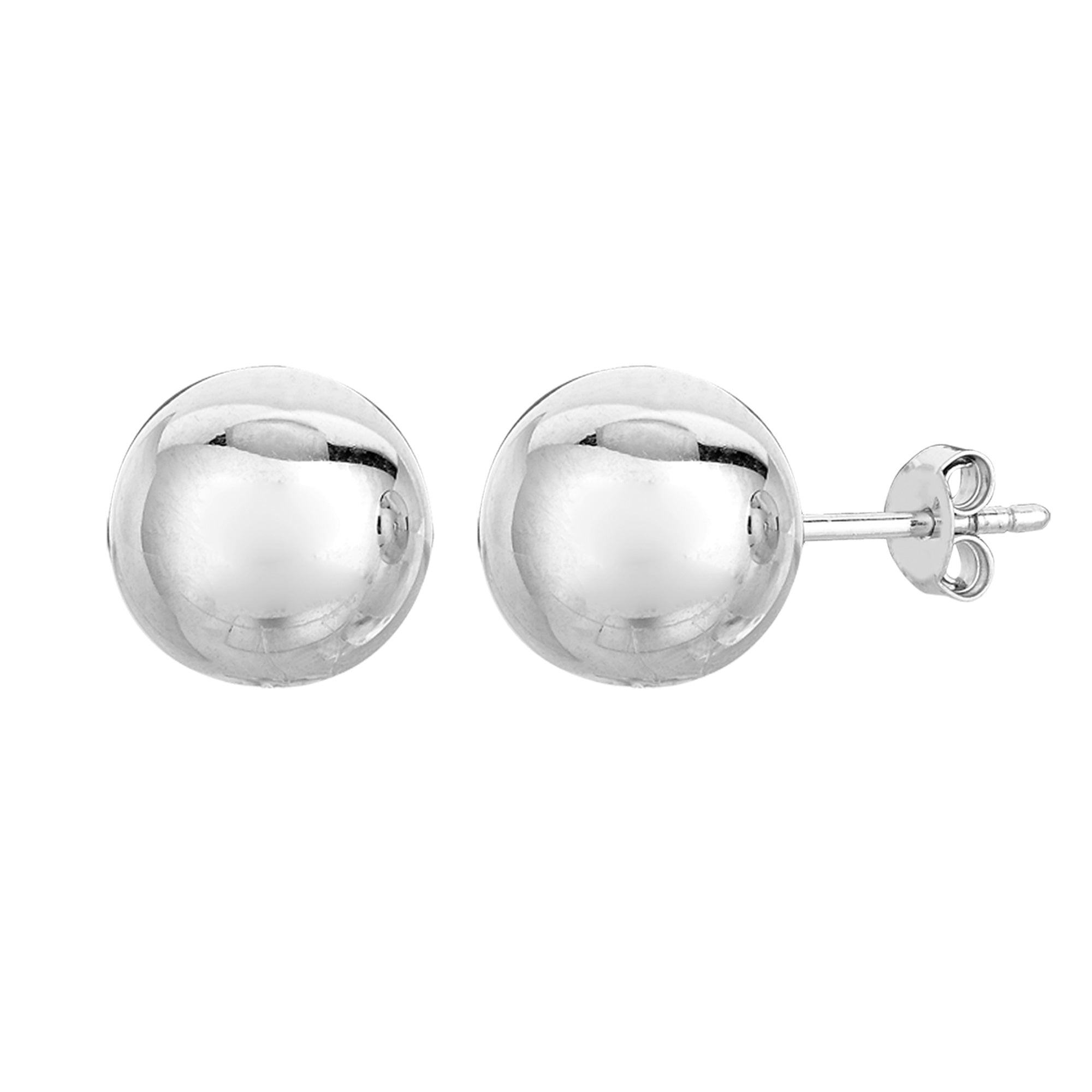 Pendientes de plata de ley con forma de bola, joyería fina de diseño para hombres y mujeres.