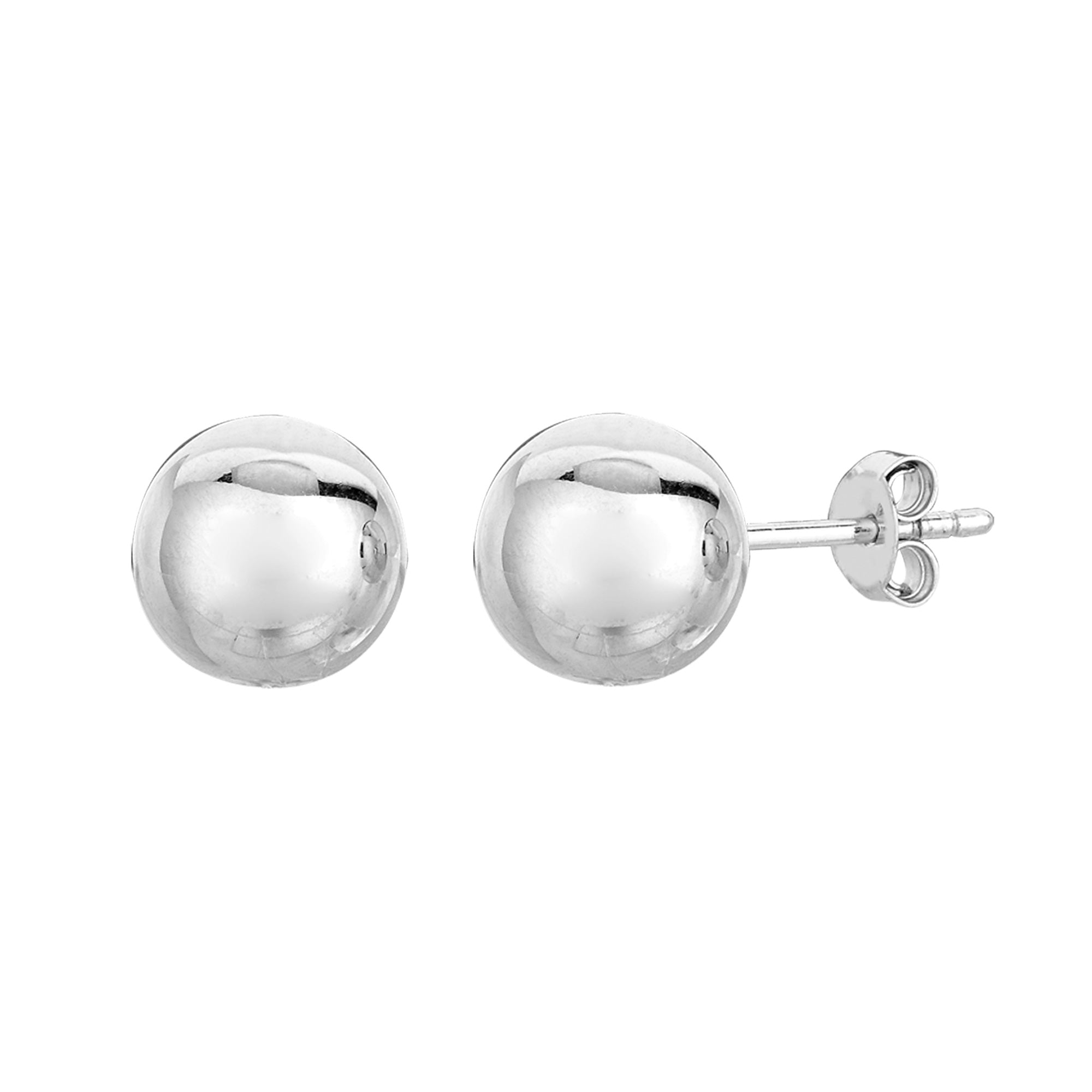 Pendientes de plata de ley con forma de bola, joyería fina de diseño para hombres y mujeres.