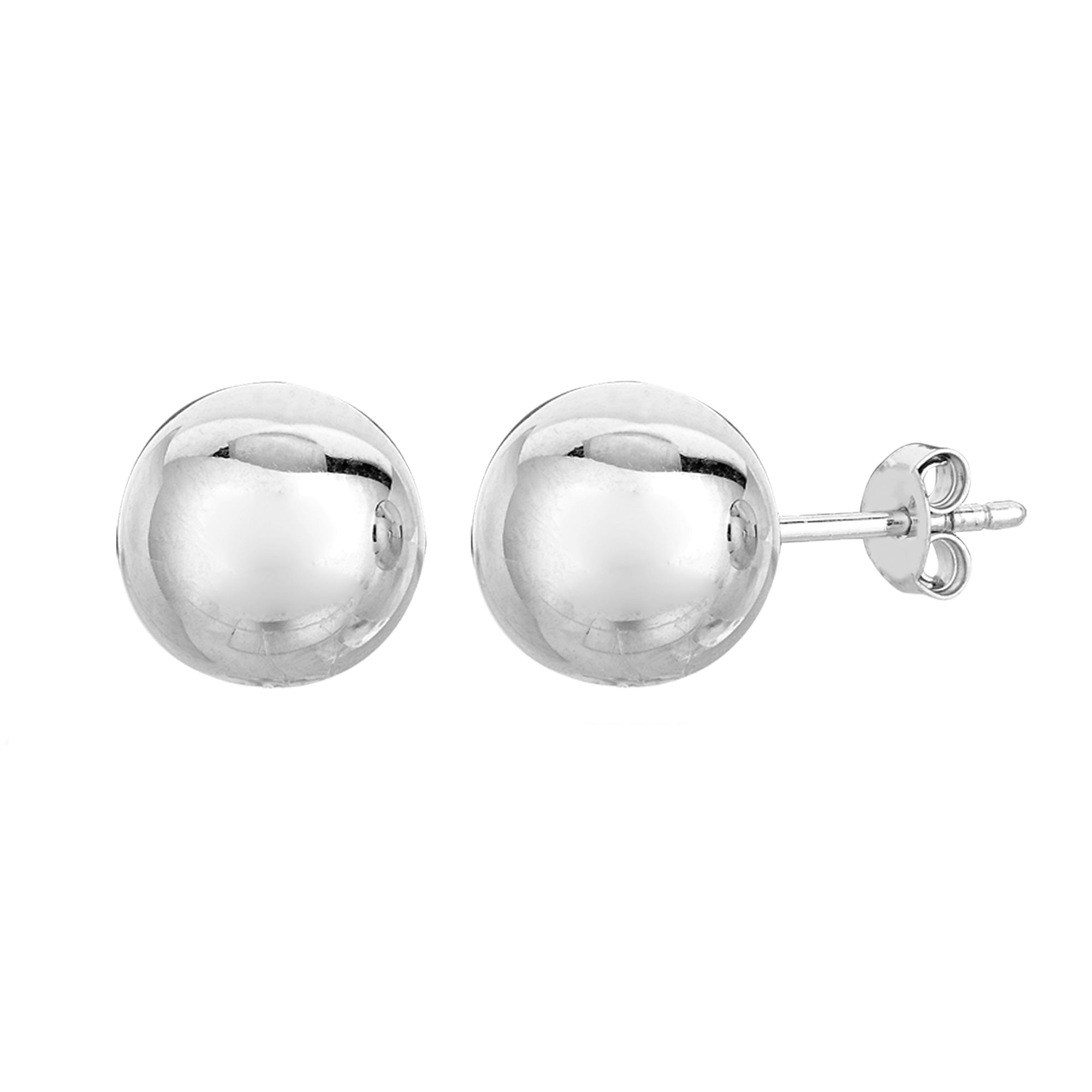 Pendientes de plata de ley con forma de bola, joyería fina de diseño para hombres y mujeres.