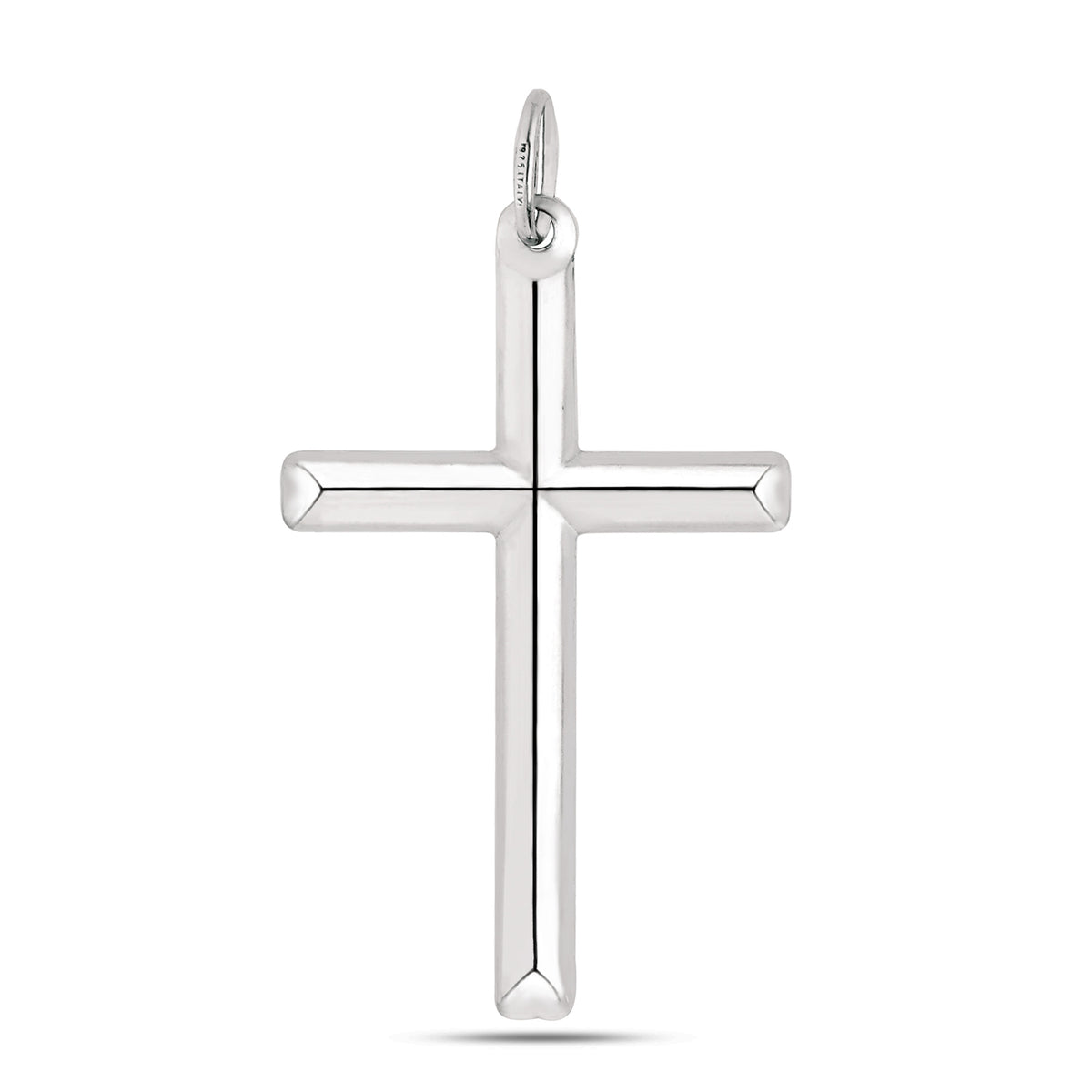 Colgante de cruz de plata de ley, 15 x 30 mm, joyería fina de diseño para hombres y mujeres