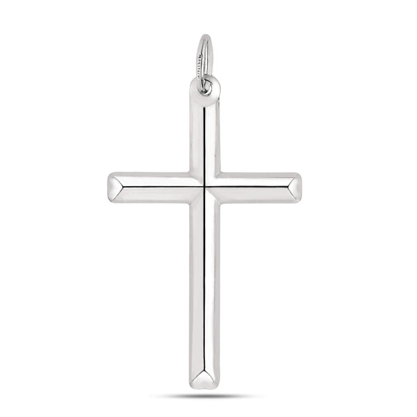 Sterling Silver Cross Pendant, 15 x 30 mm