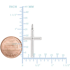 Pendentif croix en argent sterling, 15 x 30 mm, bijoux de créateur raffinés pour hommes et femmes
