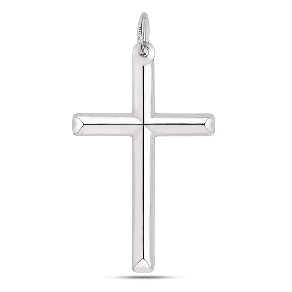 Sterling Silver Cross Pendant, 20 x 40 mm