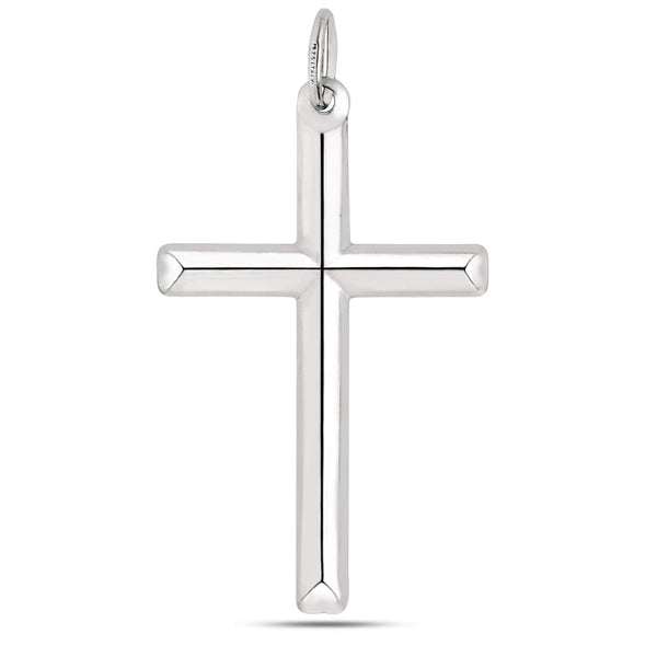 Sterling Silver Cross Pendant, 25 x 45 mm