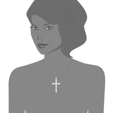 Sterling Silver Cross Pendant, 25 x 45 mm