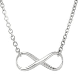 Infinity Sign Link Necklace In Sterling Silver, 18"