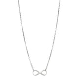 Infinity Sign Link Necklace In Sterling Silver, 18"