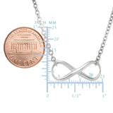 Infinity Sign Link Necklace In Sterling Silver, 18"