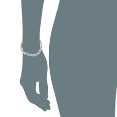 Bracciale dell'amicizia Bolo regolabile con perline graduate in argento sterling con taglio a diamante, gioielli di design da 9,25" per uomini e donne