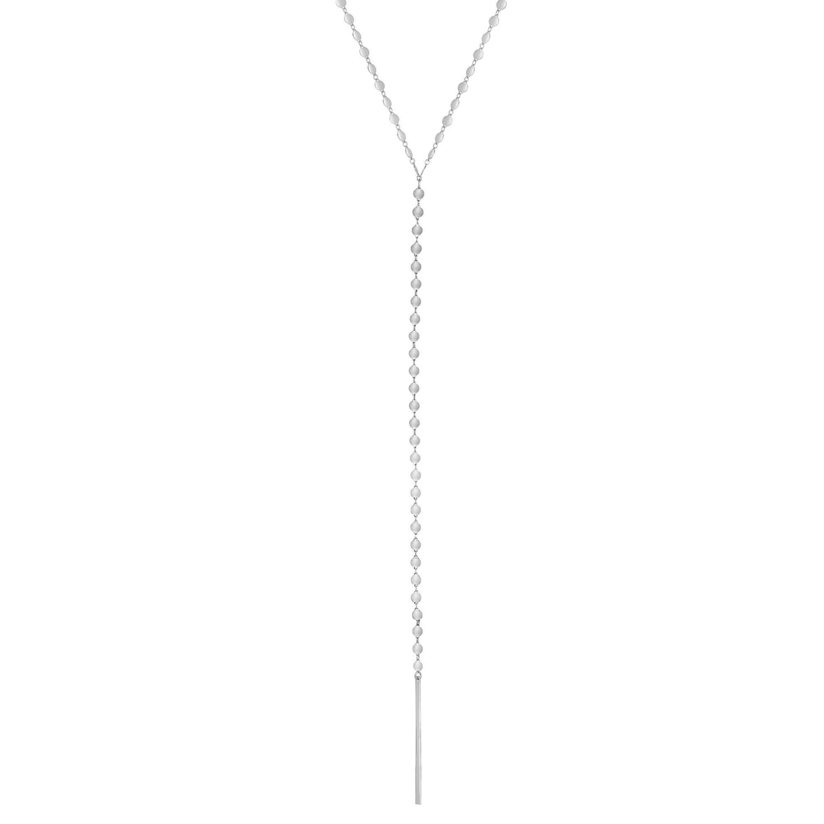 Sterling Silver Bar Charm Fancy Necklace, 24" fine designer jewelry for men and women