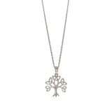 Sterling Silver Tree Of Life Pendant Womens Necklace, 18"