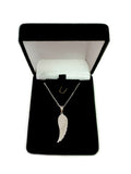 Sterling Silver Angel Wing Pendant Necklace, 18"