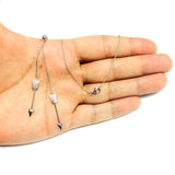 Sterling Silver Double Hanging Arrow Lariat Style Necklace, 18"