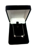Sterling Silver Sideways Arrow Necklace, 18"
